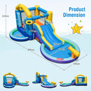 Ocean inflatable castle overall dimensions, 490 by 290 by 220 cm
