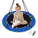 Blue 100 cm saucer swing with multicolour LED lights