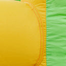 Stitched yellow and green Oxford cloth detail