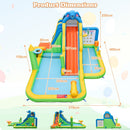 Overall dimensions of the slide water park