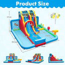 Water park dimensions: 414.5 × 399 × 231 cm with a 356 × 68 cm slide