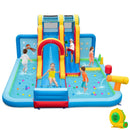 Long-slide water park with the included 750W blower package