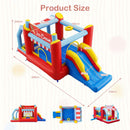 Ice cream bounce house overall, jumping-area and slide dimensions