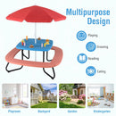Blue kids picnic table for seated everyday activities