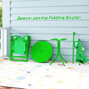 Green frog kids picnic set with table, two folding chairs and umbrella, view 24