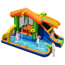 Covered-slide inflatable bounce house without blower; separate compatible blower required