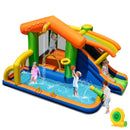 Covered-slide inflatable bounce house with the included 550W blower package