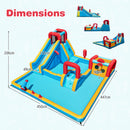 Water park dimensions: 450 by 447 by 206 cm