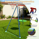 Frame supports, crossbar and ground stake details
