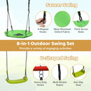 Saucer and belt swing seat and connection details