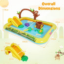 Wading pool and slide dimensions, 210 by 170 by 78 cm overall