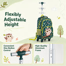 Owl Rolling Backpack, Lunch Bag and Pencil Case Set – adjustable pull handle