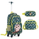 Owl Rolling Backpack, Lunch Bag and Pencil Case Set – complete owl set