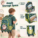 Owl Rolling Backpack, Lunch Bag and Pencil Case Set – main compartment and pockets