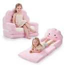 Pink cloud toddler flip-out sofa, seating and extended play configurations