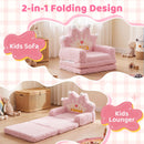 Pink Crown Toddler Flip-Out Sofa and Lounger – fold-out seat arrangement