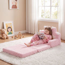 Pink Crown Toddler Flip-Out Sofa and Lounger – lounger used for reading