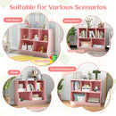 Pink Five-Cubby Kids Book and Toy Storage Cabinet – Pink product view 8