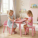 Pink Kids Pretend Nail Salon Table, Chair and Stool, Pink, view 2