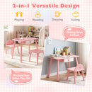 Pink Kids Pretend Nail Salon Table, Chair and Stool, Pink, view 6