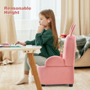 Pink Rabbit Toddler Armchair with Removable Feet – armchair beside a small desk