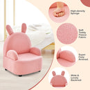 Pink Rabbit Toddler Armchair with Removable Feet – plush upholstery and padded seat