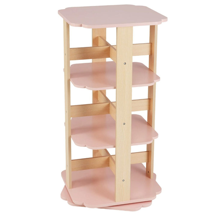 Pink Three-Tier Rotating Kids Bookcase – Pink rotating bookcase hero