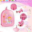Pony Print Kids Spinner Suitcase and Backpack Set – Pink – backpack details