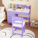 Purple Kids Study Desk and Chair with Book Sorters – Purple product view 2