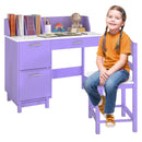 Purple Kids Study Desk and Chair with Book Sorters – Purple product view 4