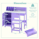 Purple Kids Study Desk and Chair with Book Sorters – Purple product view 5