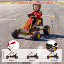 Red Pedal Go Kart with Adjustable Seat and Handbrake – handbrake and pedal direction controls