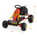 Red Pedal Go Kart with Adjustable Seat and Handbrake – overall seat and height dimensions