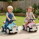 Green and Pink retro ride-on cars – Pink
