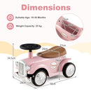 Overall and seat dimensions with age and load limits – Pink