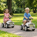 White and Pink retro ride-on cars – White