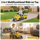 Ride-On Digger with Detachable Trailer and Sounds – with and without rear trailer