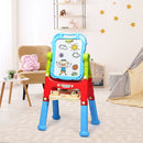 Rotating Kids Art Easel with Two Leg Heights – Blue, view 1