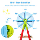 Rotating Kids Art Easel with Two Leg Heights – Blue, view 9