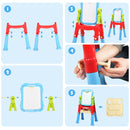 Rotating Kids Art Easel with Two Leg Heights – Blue, view 12