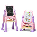 Rotating Kids Art Easel with Two Leg Heights – Pink, view 2