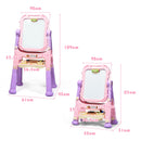 Rotating Kids Art Easel with Two Leg Heights – Pink, view 4