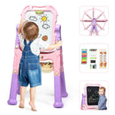 Rotating Kids Art Easel with Two Leg Heights – Pink, view 5