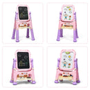 Rotating Kids Art Easel with Two Leg Heights – Pink, view 6
