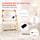 Rotating Wooden Art Easel with Abacus and Paper Roll – included drawing accessories