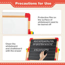 Rotating Wooden Art Easel with Abacus and Paper Roll – protective film and board cleaning guidance