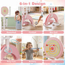 Six-in-One Kids Sports Stand with Adjustable Hoop – six sports activities