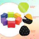 Six-Piece Butterfly Shape Kids Foam Stool Set – zippered cover and underside details