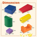 Six-Piece Foam Climb and Crawl Play Set, Colourful, view 4