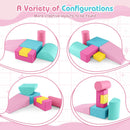 Six-Piece Foam Climb and Crawl Play Set, Pink, view 3